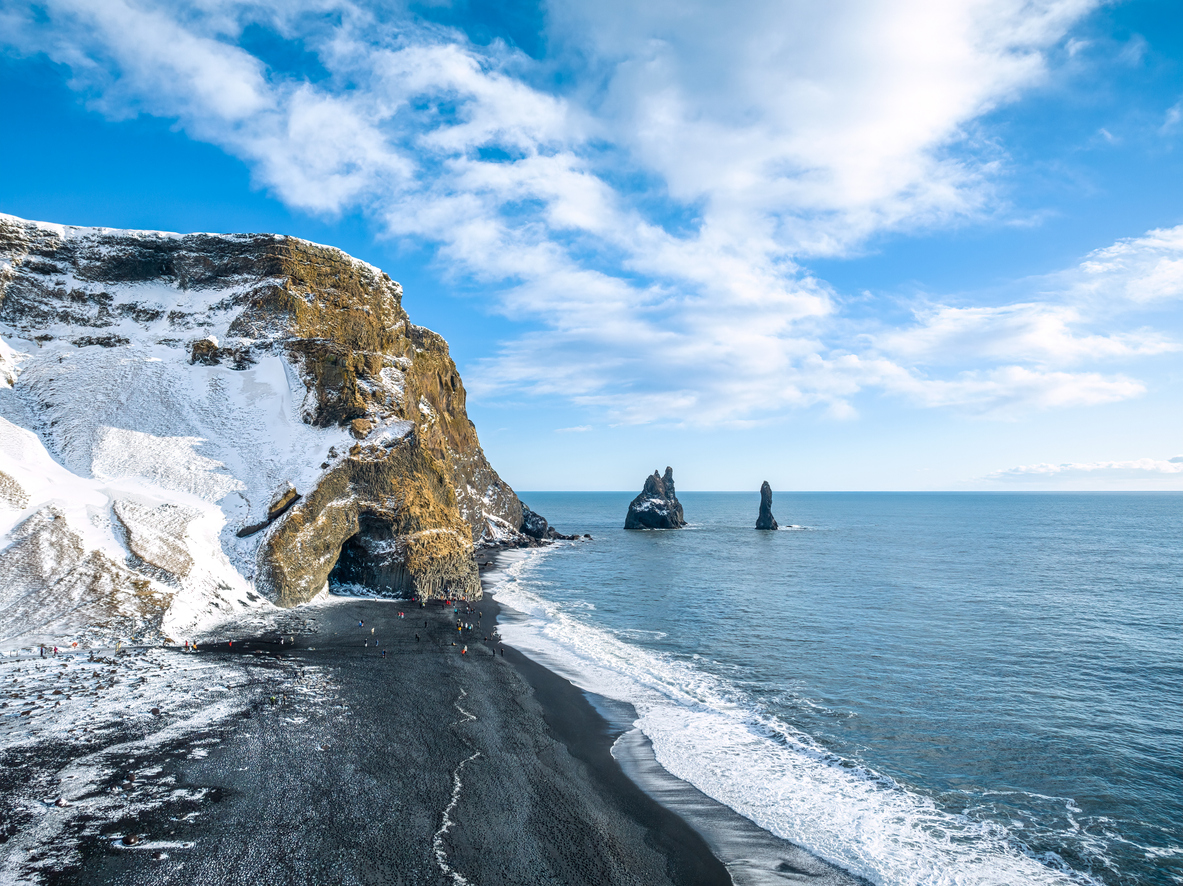 Reynisfjara winter beach