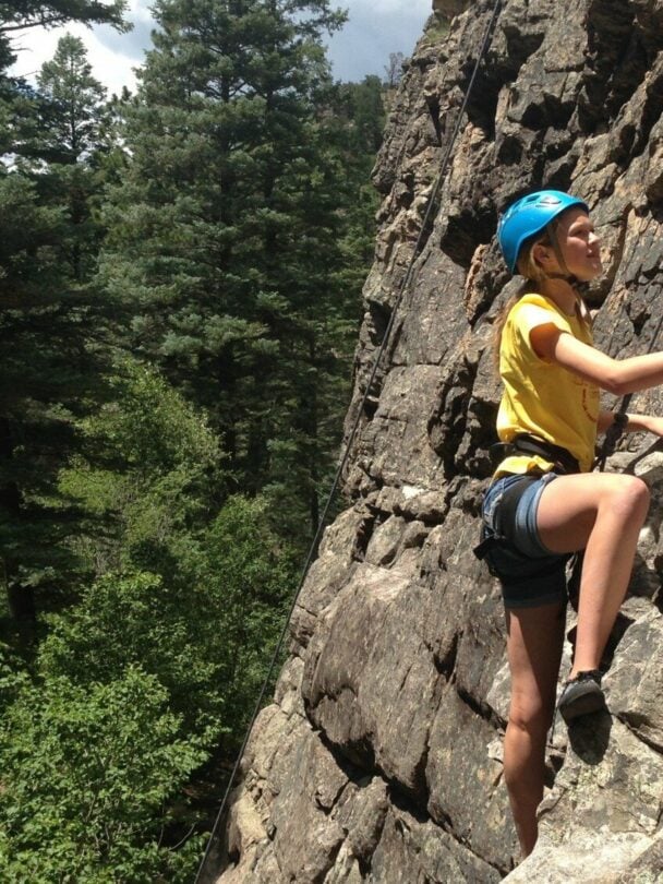 Rock climbing in New Mexico.