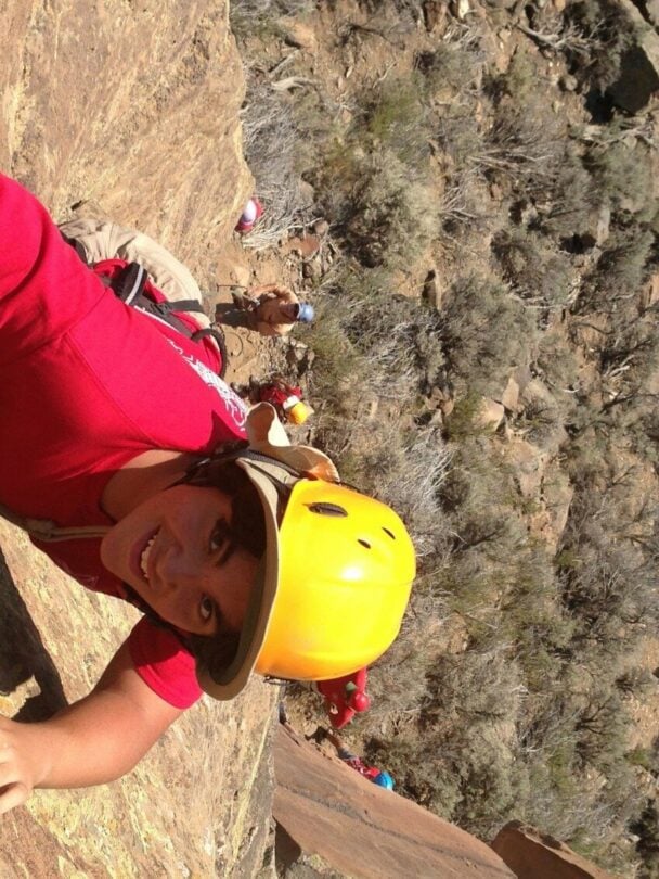 Rock climbing in New Mexico.