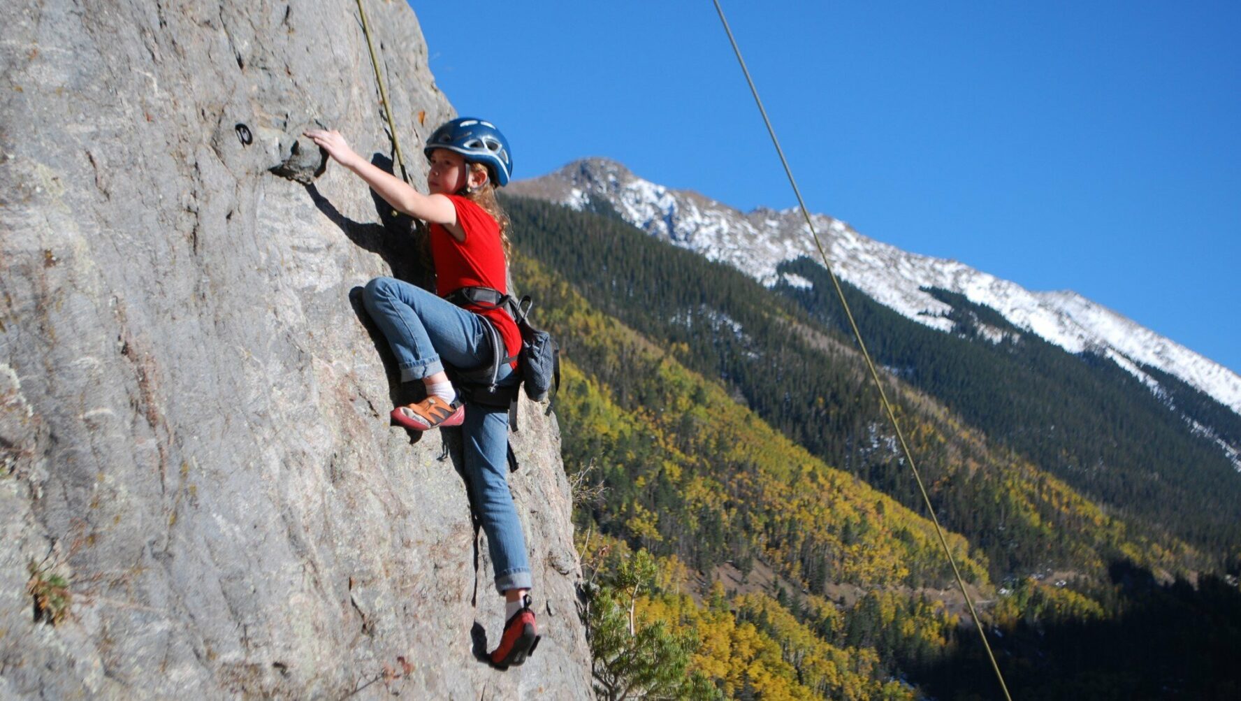 Rock climbing in New Mexico.