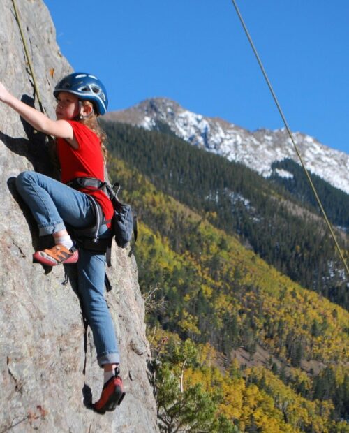 Rock climbing in New Mexico.