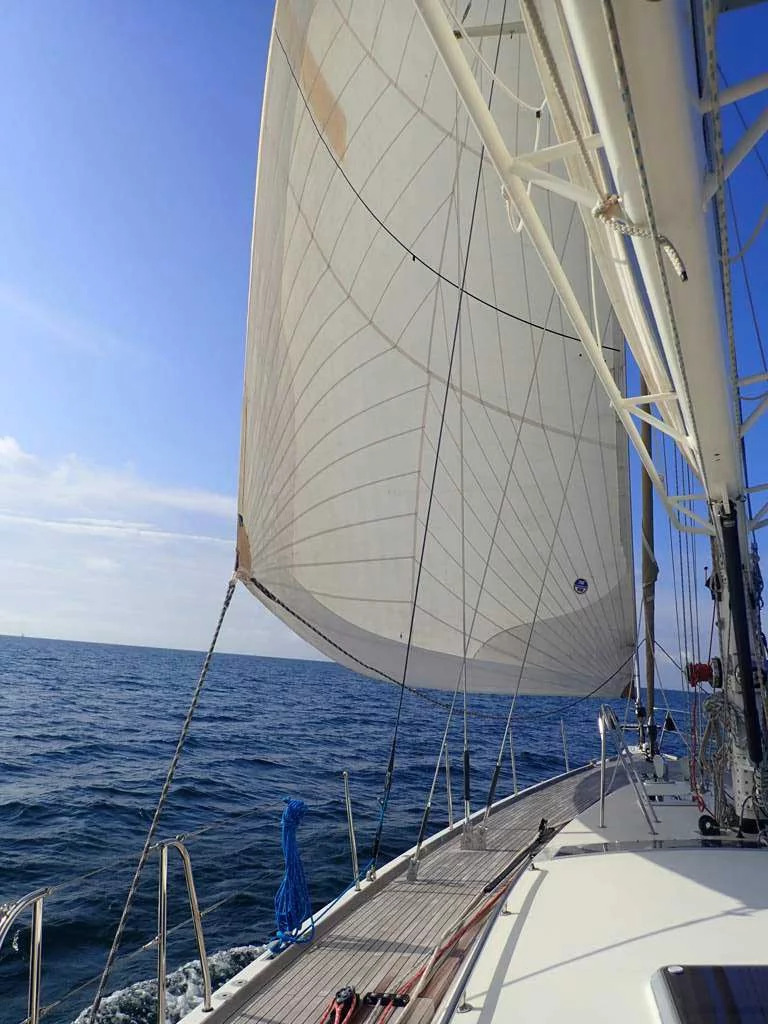 Sailboat on the Arctic Sea.