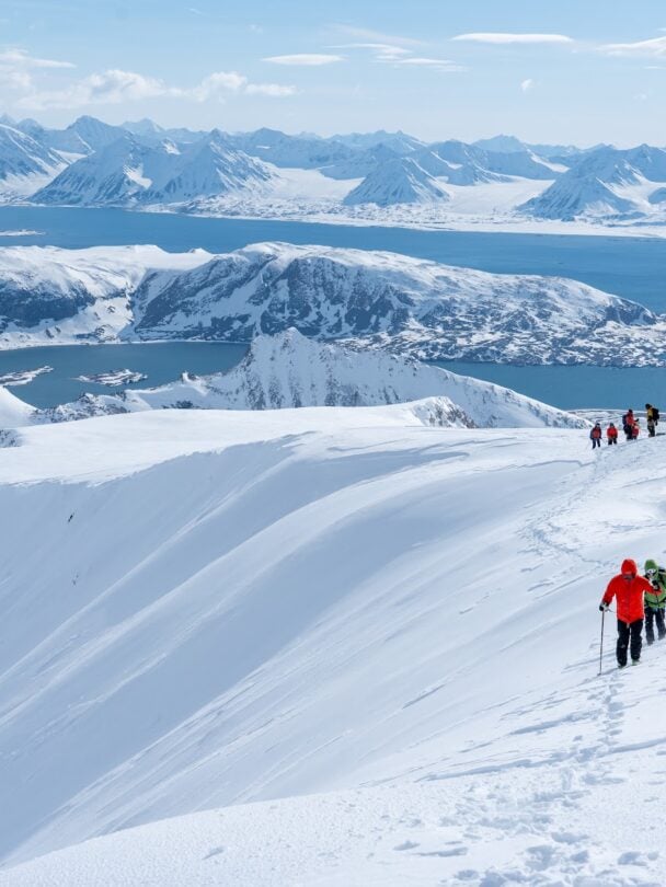 ski sail svalbard views