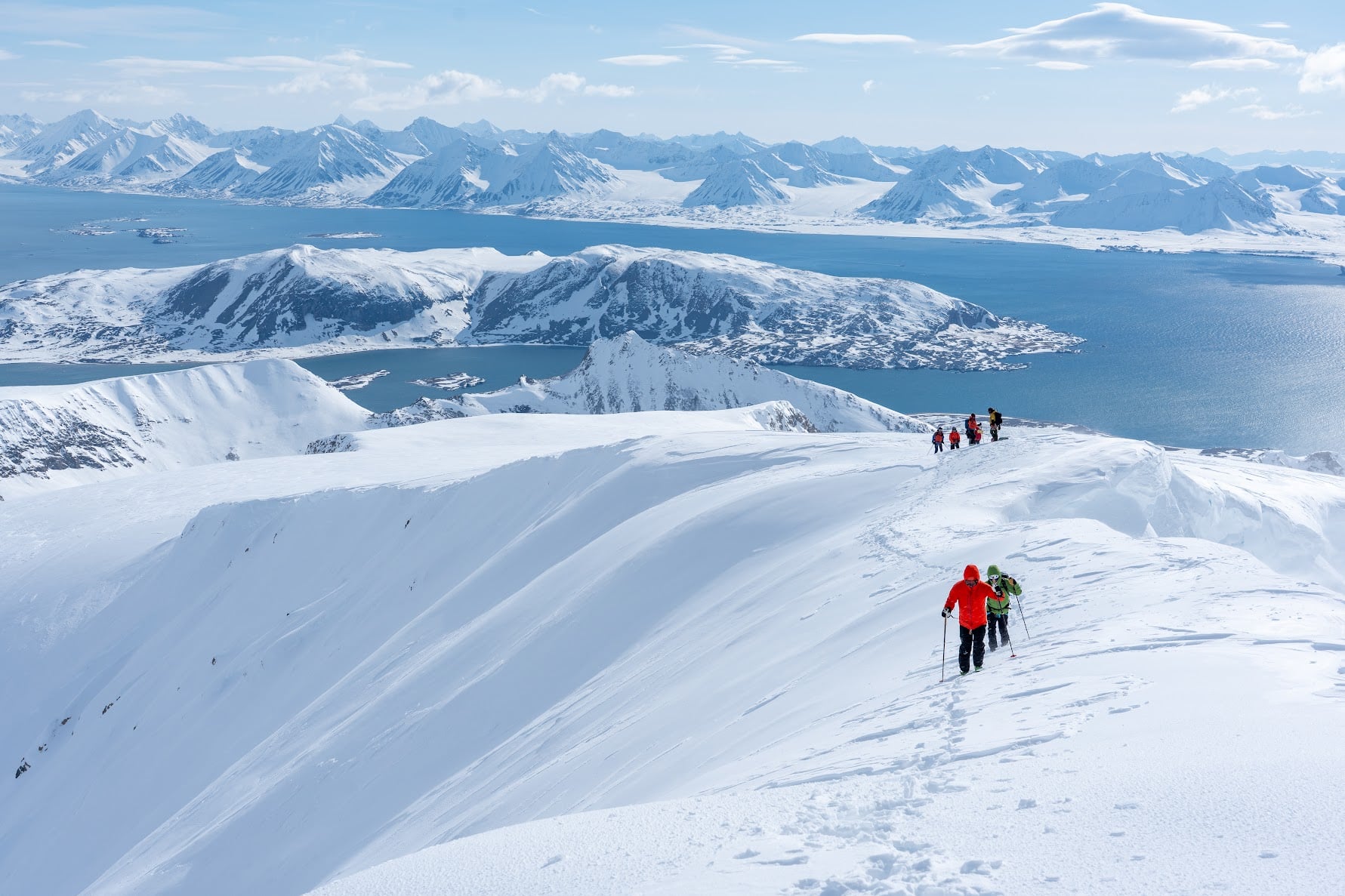 ski sail svalbard views