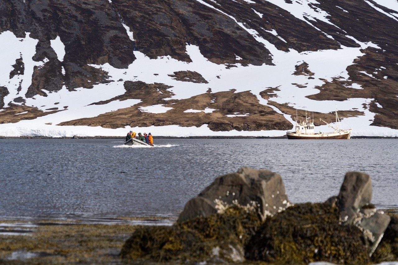 Traveling in a small boat