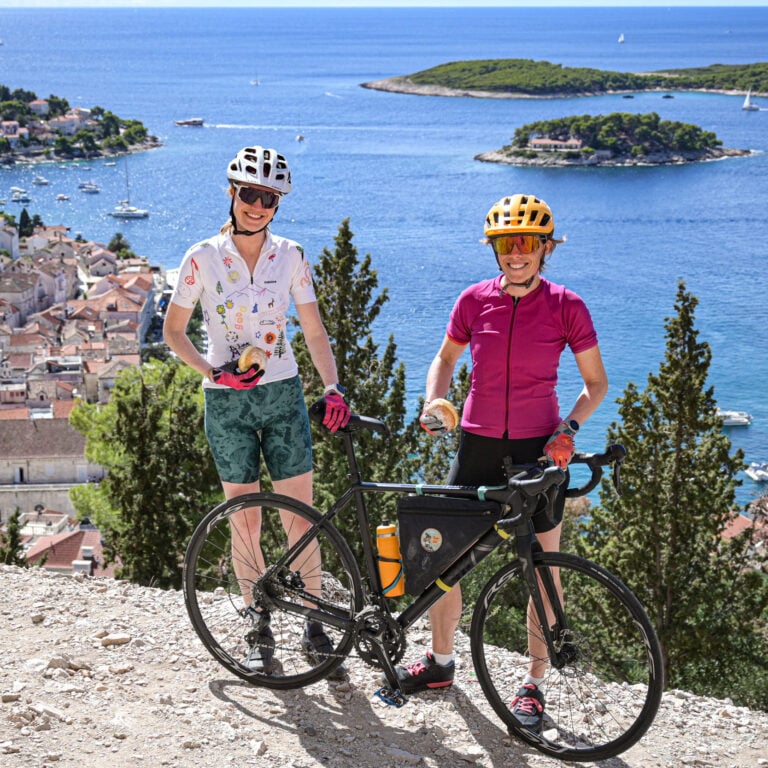 Two cyclists Croatia tour