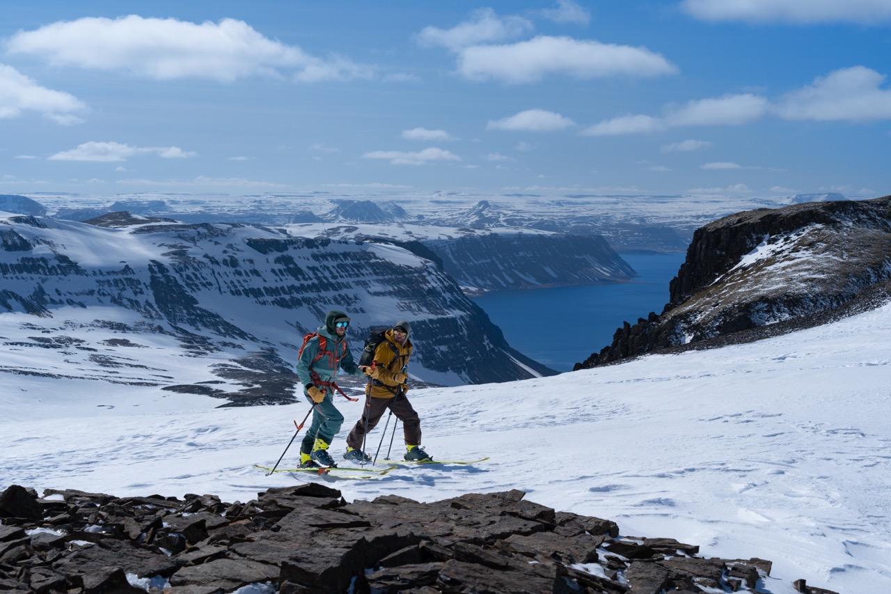 Skinning on top of a glacier