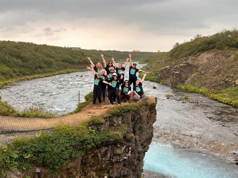 women exploring iceland
