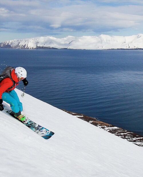 Alpine Ski Tour Adventure in North Iceland.