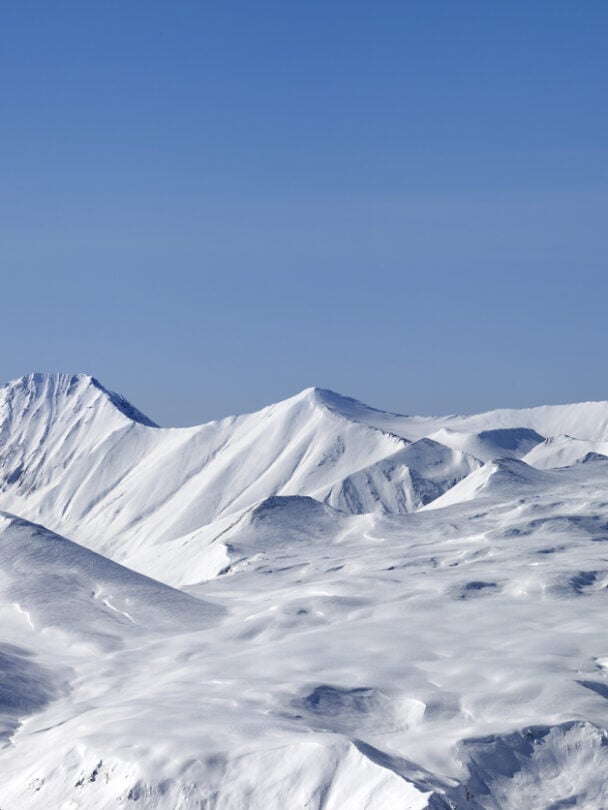 Backcountry skiing tour in Georgia.