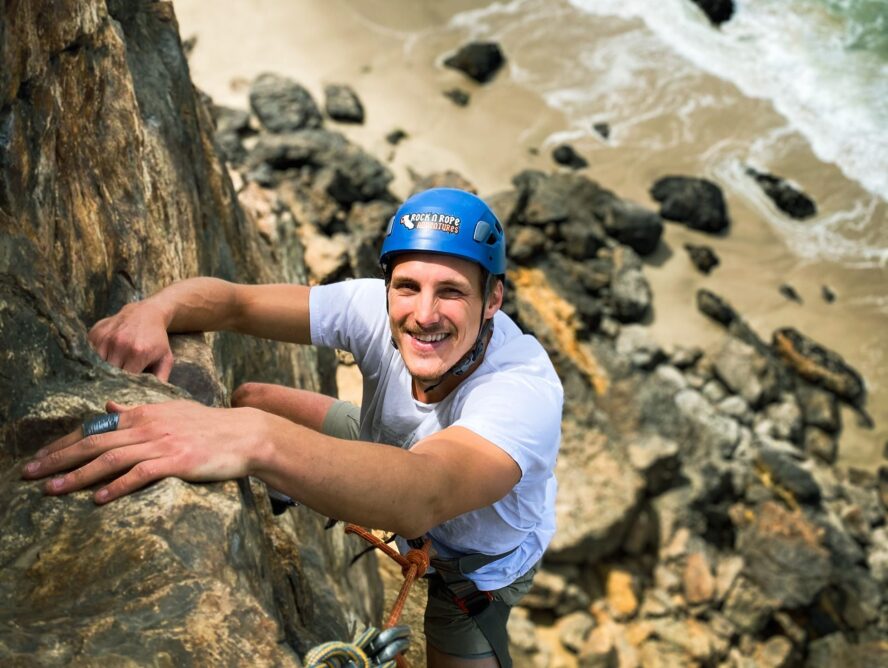 Guided rock climbing tour in Malibu.