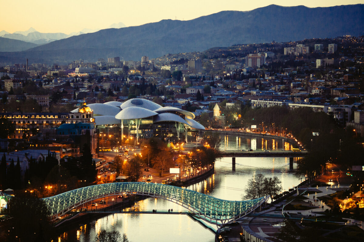 Tbilisi during the night.