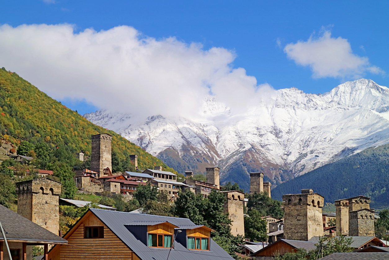 Medieval village Mestia, Georgia.