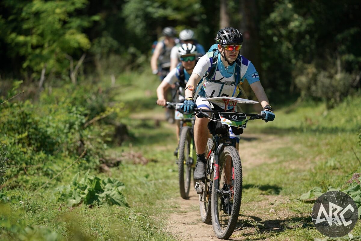 Adveture racers mountian biking in the Croatian outback