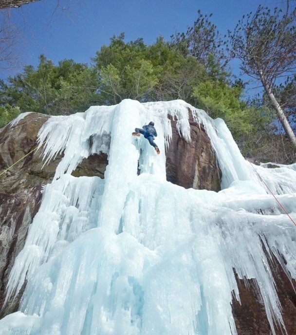 Ice Climbing at Franconia Notch and Crawford Notch, NH