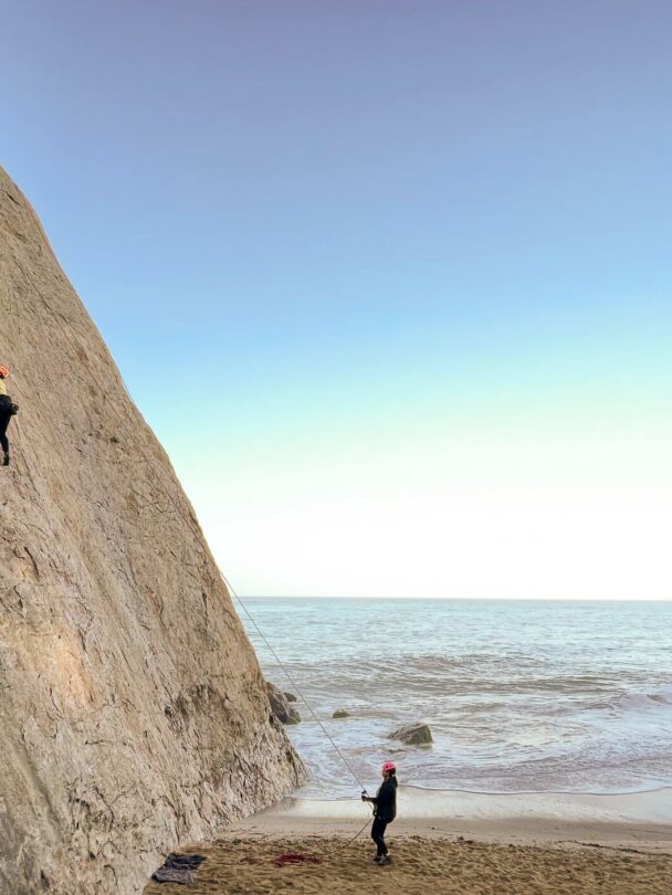 Guided rock climbing tour in Malibu.