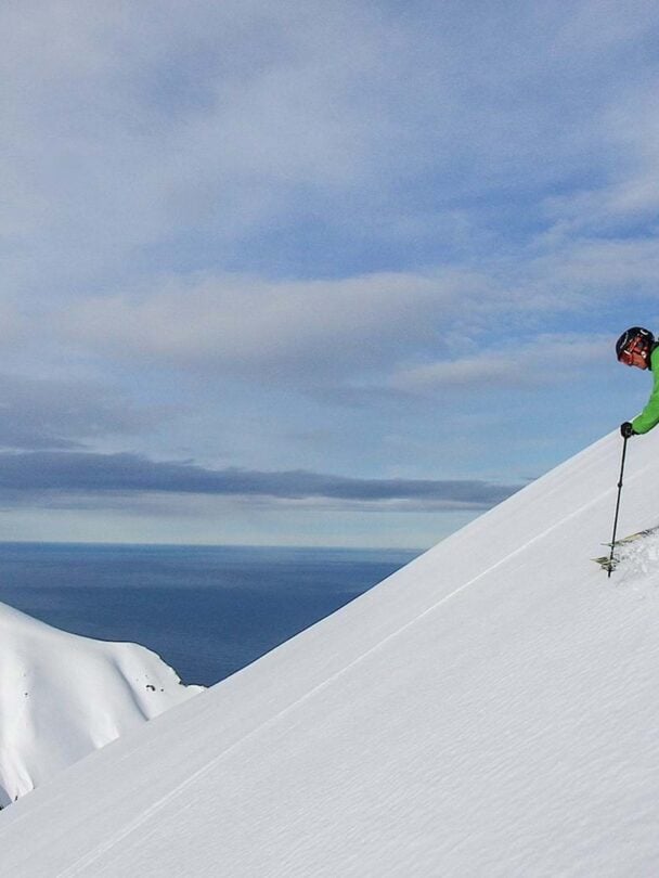 Alpine Ski Tour Adventure in North Iceland.