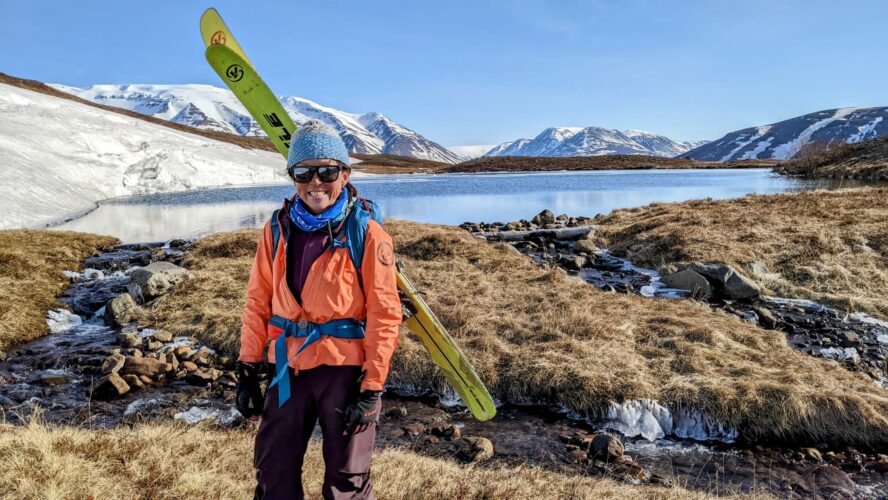 Norie Kizaki guiding all women’s trip in Iceland in March of 2022 