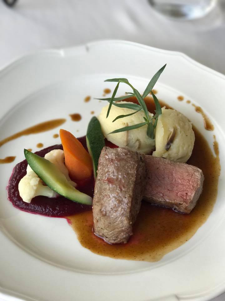 Gourmet meal on a culinary hiking tour in Slovenia.