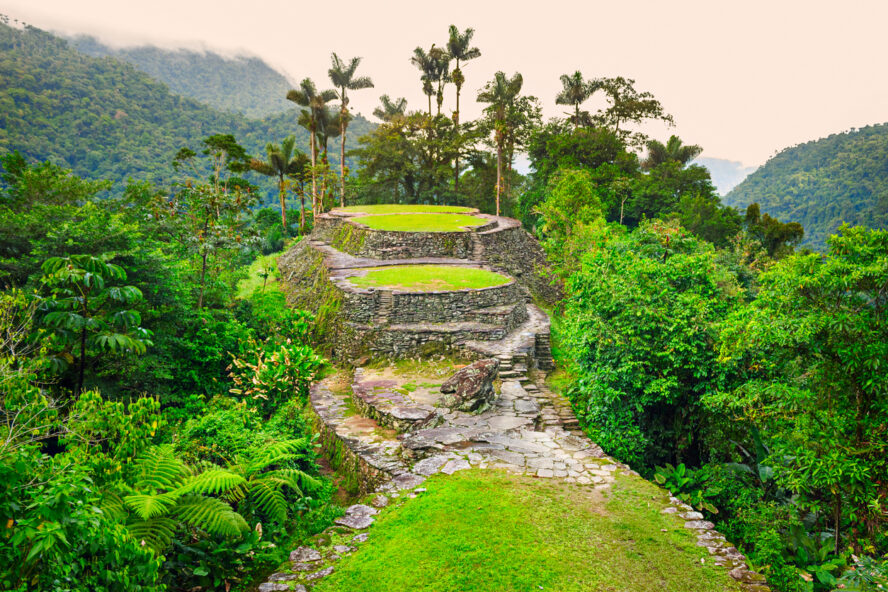 The terraces of Ciudad Perdida in the heart of Colombia’s Sierra Nevada.