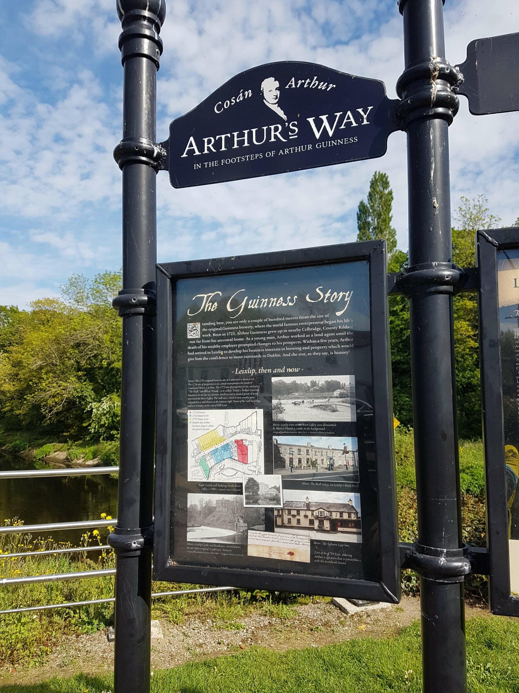 Sign for the Arthur Guinness Way.