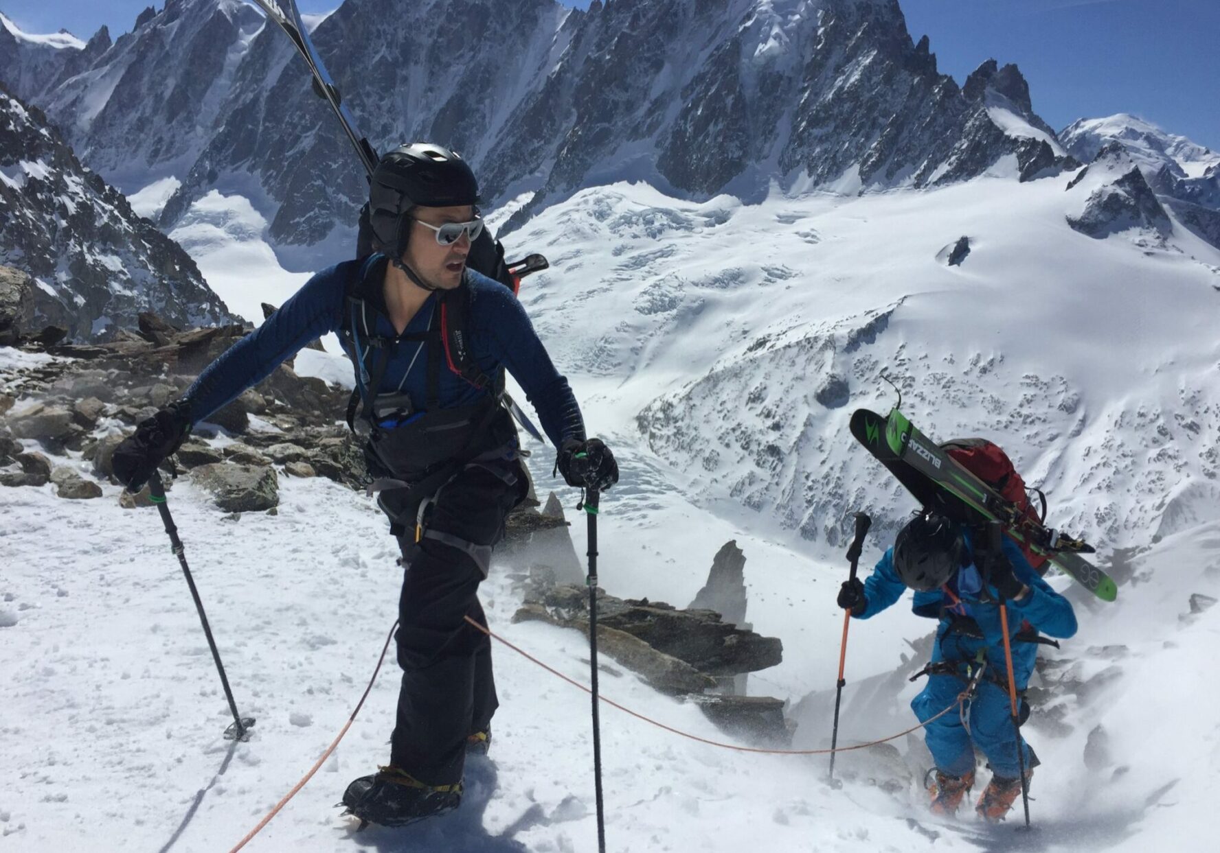Skiers in Col du Passon. Taken from Altus Mountain Guides.