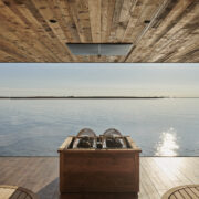 The seats of the Sky Lagoons Sauna sit overlooking the North Atlantic Ocean from the biggest single window in all of Iceland.