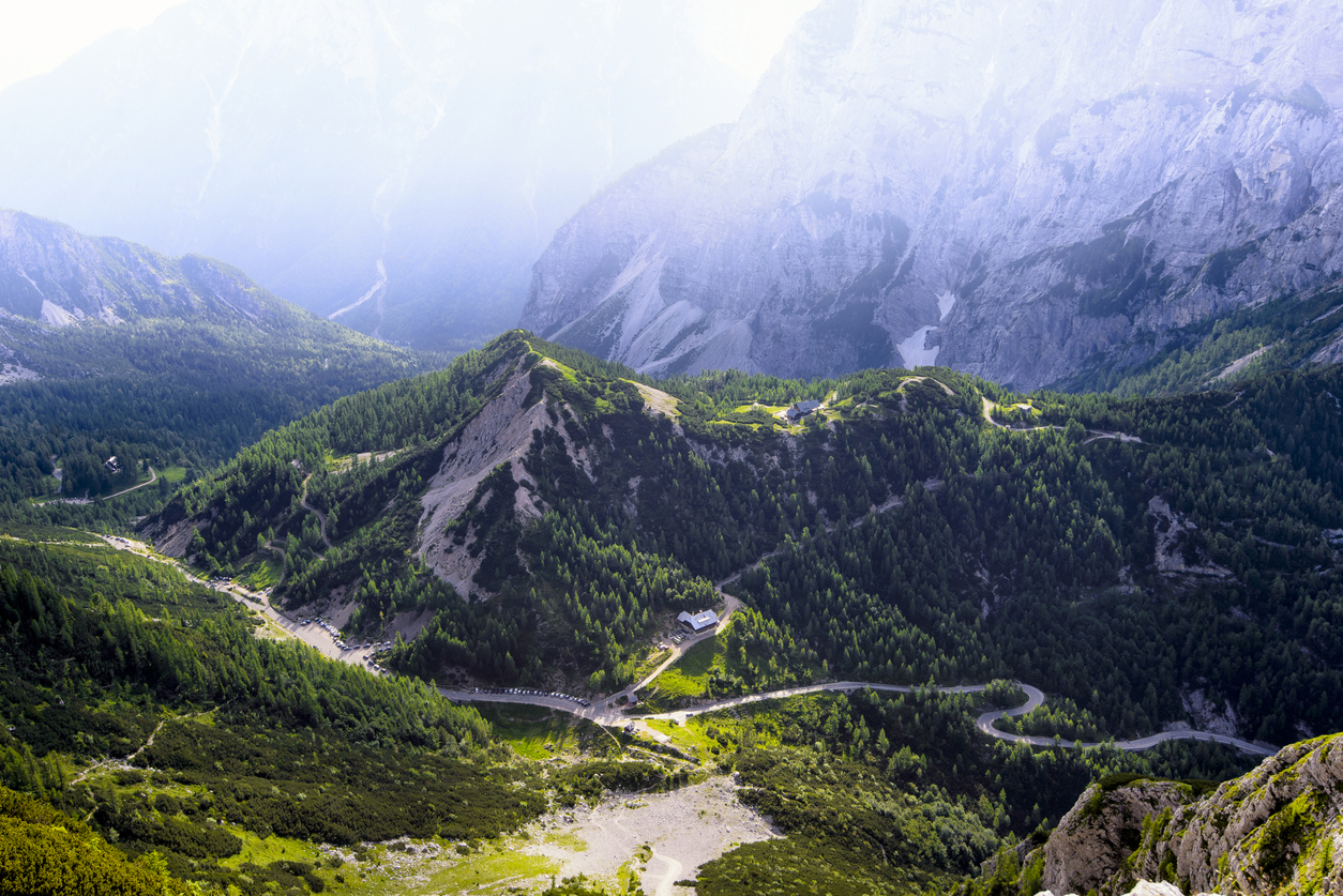 Hiking Vrsic Pass in Slovenia