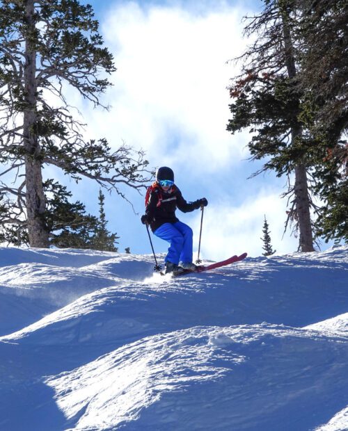 All-women backcountry skiing in the Wasatch mountains.