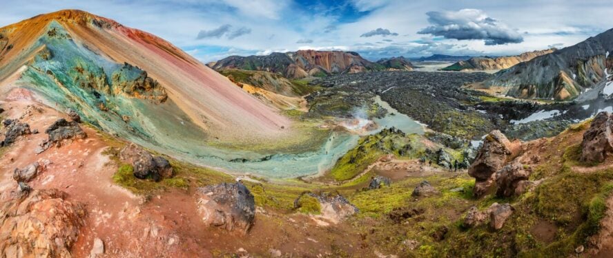 One of the most colorful volcanoes in Landmannalaugar, and all of Iceland for that matter.