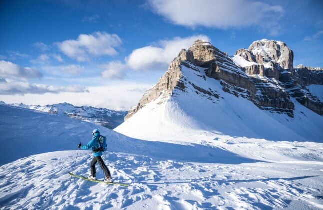 Guided 6-Day Ski Touring Adventure in the Brenta Dolomites.