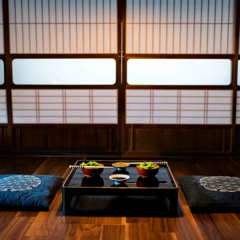 A traditional Japanese restaurant visited during the cycling trip on Shikoku.