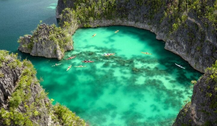 raja ampat aerial shot
