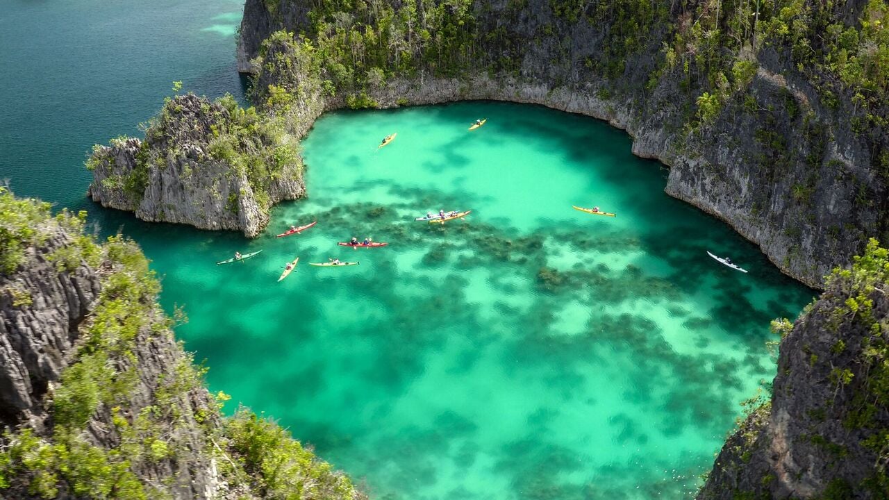 raja ampat aerial shot