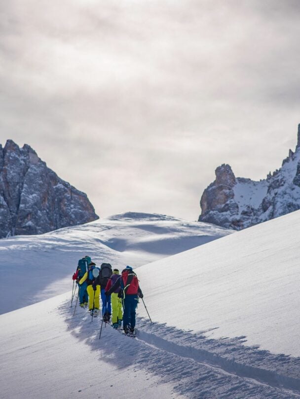 Guided 6-Day Ski Touring Adventure in the Brenta Dolomites.