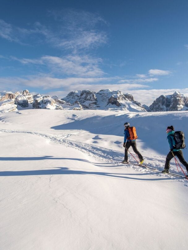 Guided 6-Day Ski Touring Adventure in the Brenta Dolomites.
