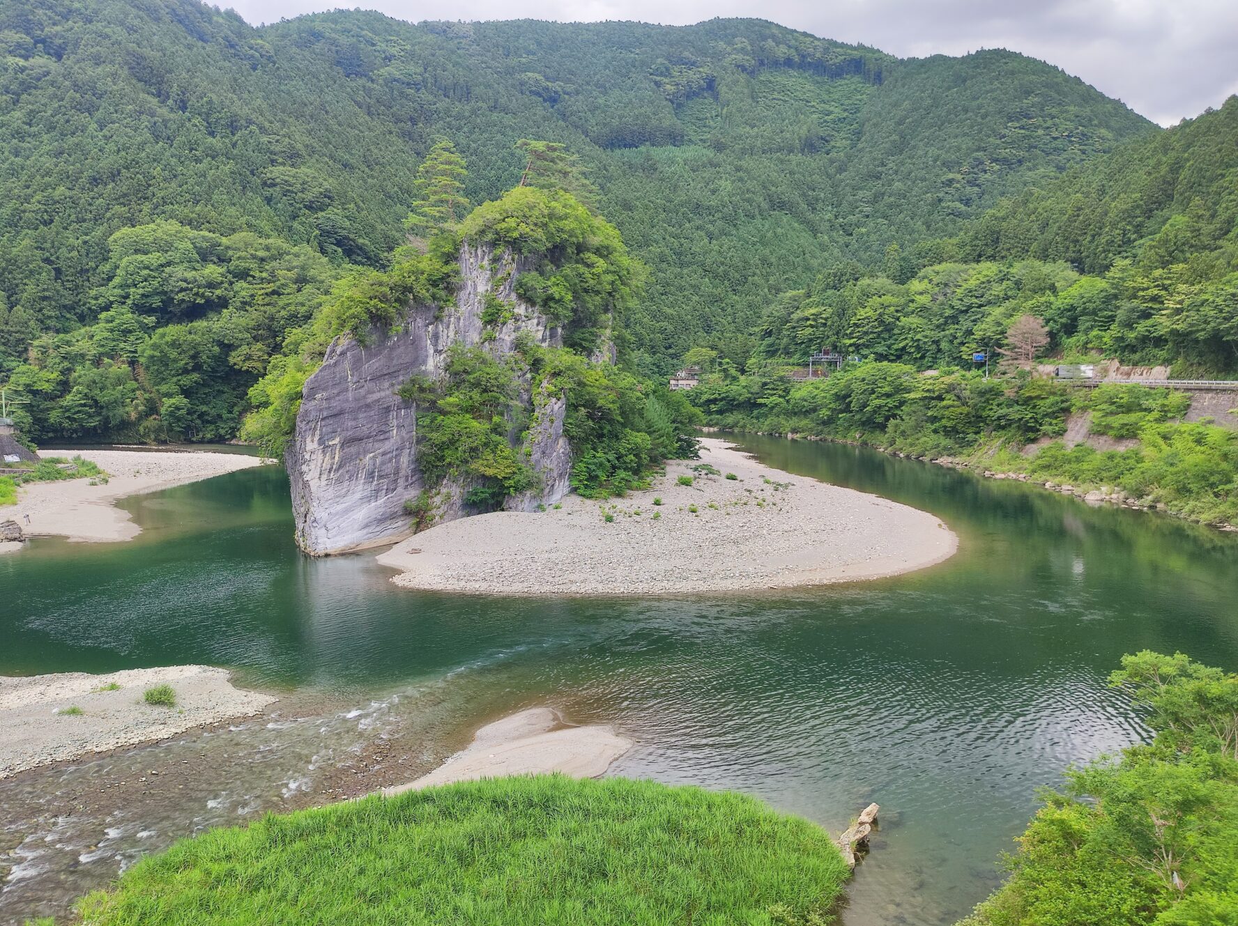 View of a river and tiny island