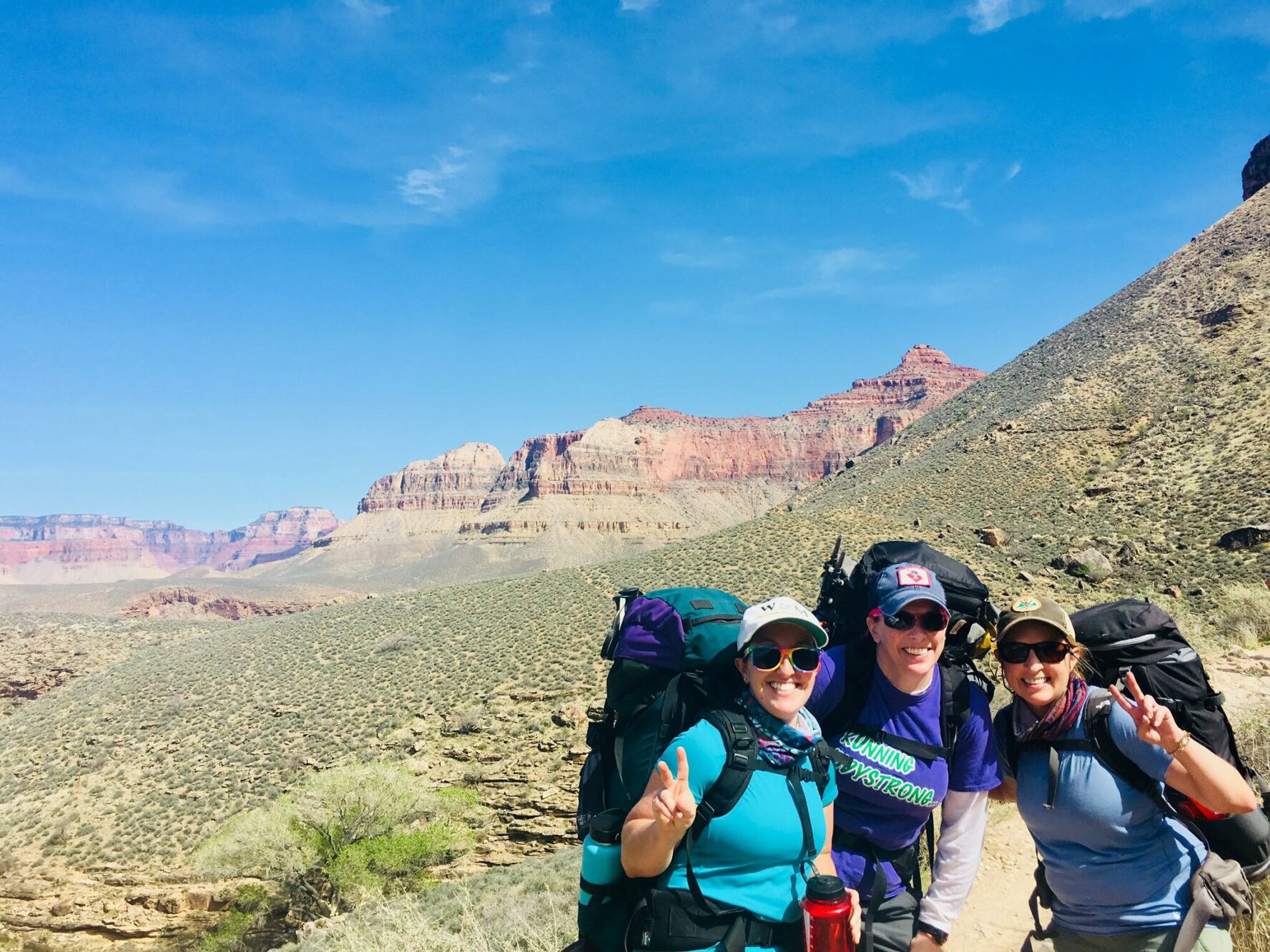 All-women hiking tour in the Grand Canyon.