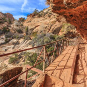 Wooden Bridge on the Canyon Overlook Trail in Zion National Park