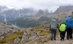 Group of hikers on the Alta Via 1 trek