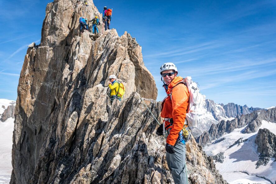 Guided alpine climbing clinic in Chamonix