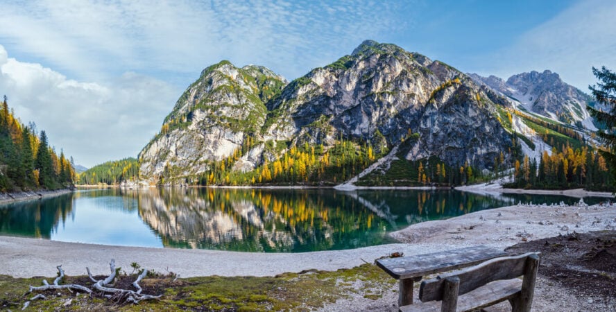 View of the Seekofel from Lago di Braies