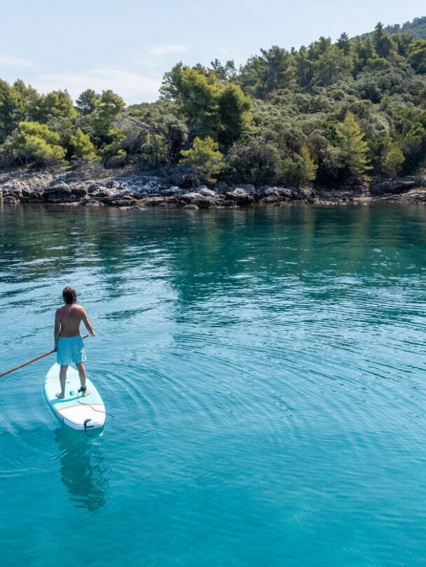 Guided family kayak and multisport tour in Dubrovnik islands.