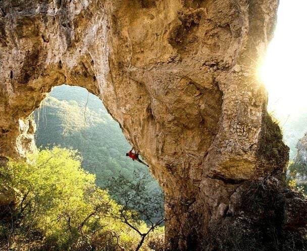 Guided rock climbing tour in Guadalcazar.