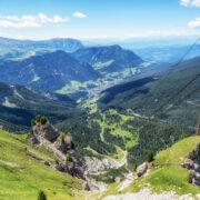 View of Ortisei from the Seceda cable car