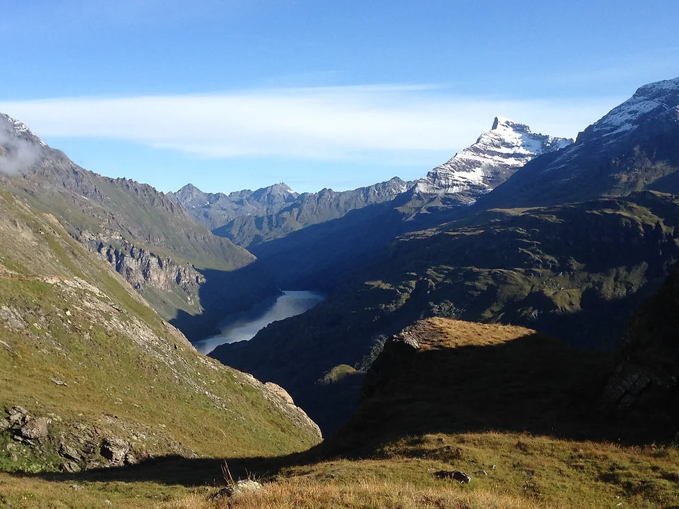 A view of the Fenetre de Durand pass in the Swiss Alps.