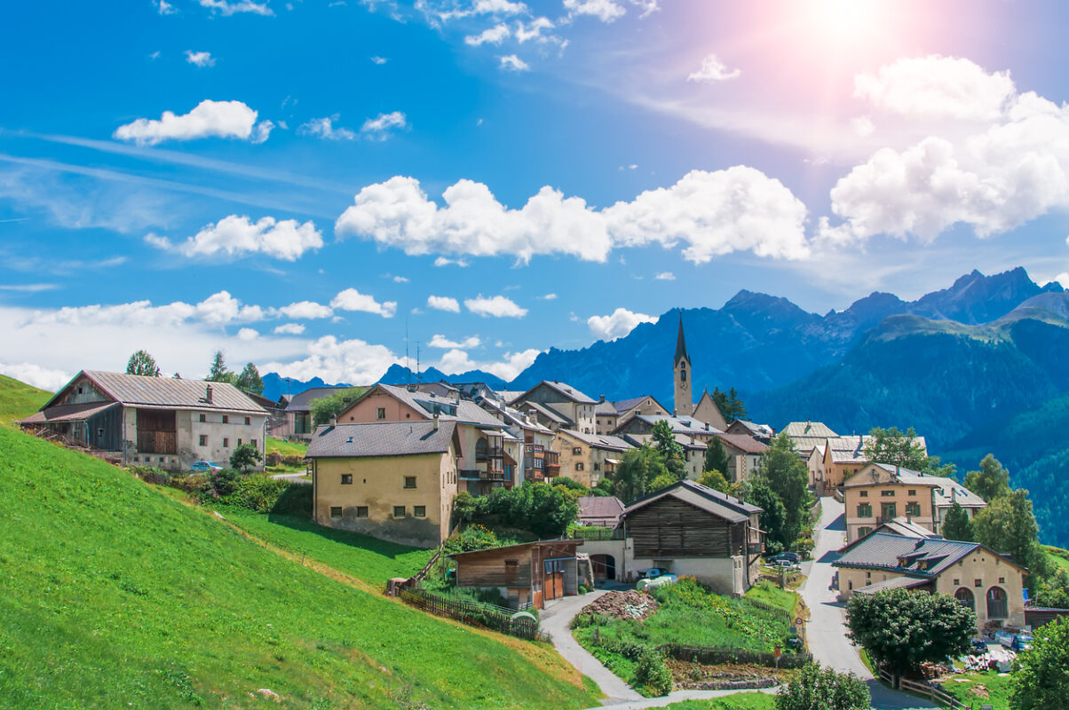 Village of Guarda, Switzerland.