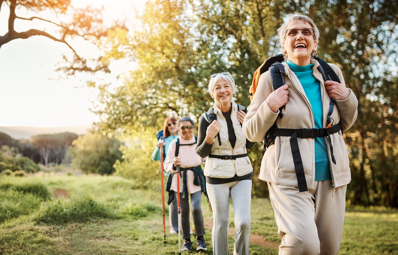 Women over 50 hiking