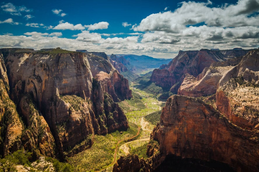 Panorama from the top of Mount Baldy, the end of Zion’s Observation Point Trail