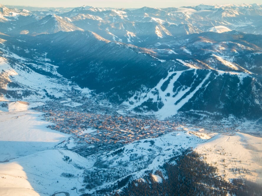 Downtown Jackson Hole in winter